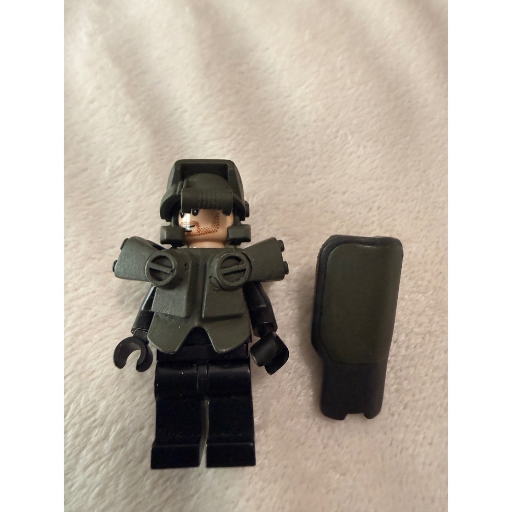 Lego Military Minifigure with Olive Armor Mini Figure